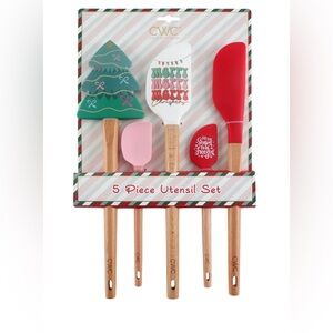 CWC Holiday Silicone Utensil Set - Red, Green, Pink